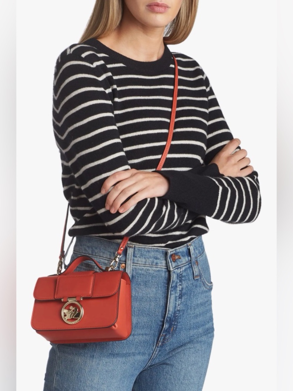 🧡Longchamp Orange Box Trot XS Extra Small Crossbody Bag